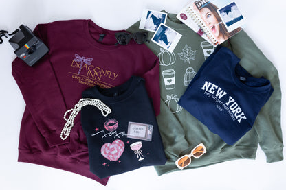 Dragonfly Inn Crewneck Sweatshirt-Cozy Coffee Charm for Stars Hollow Fans