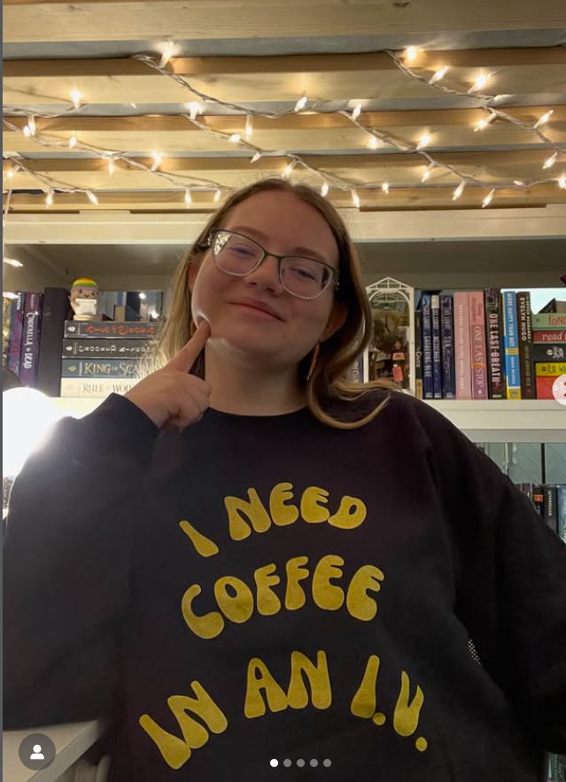 I Need Coffee in an IV Crewneck Sweatshirt-Gilmore Girls Coffee Apparel